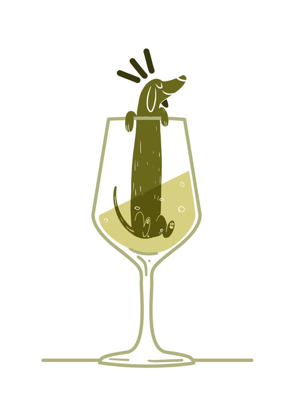 Illust. Wine therapy - green