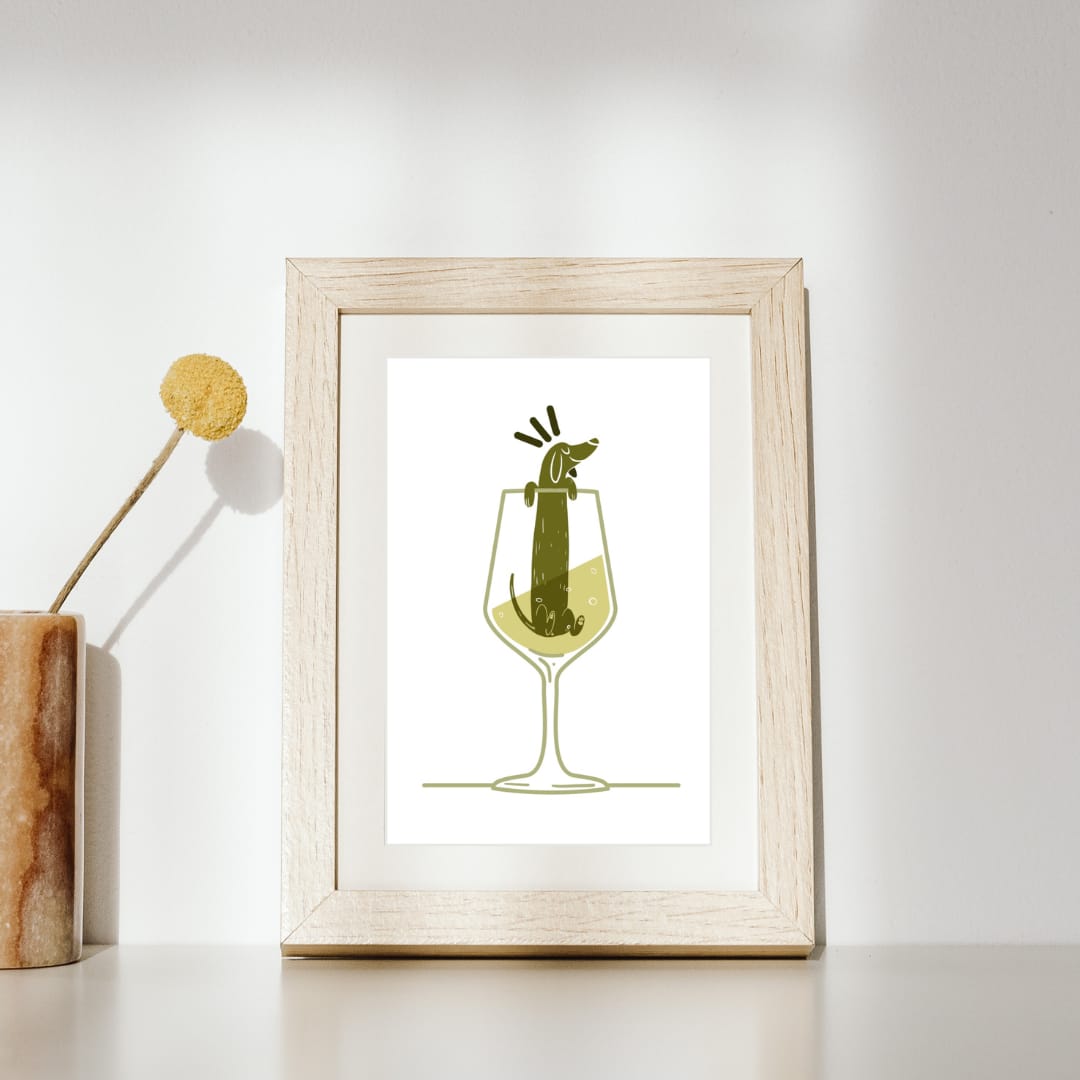 Illust. Wine therapy - green